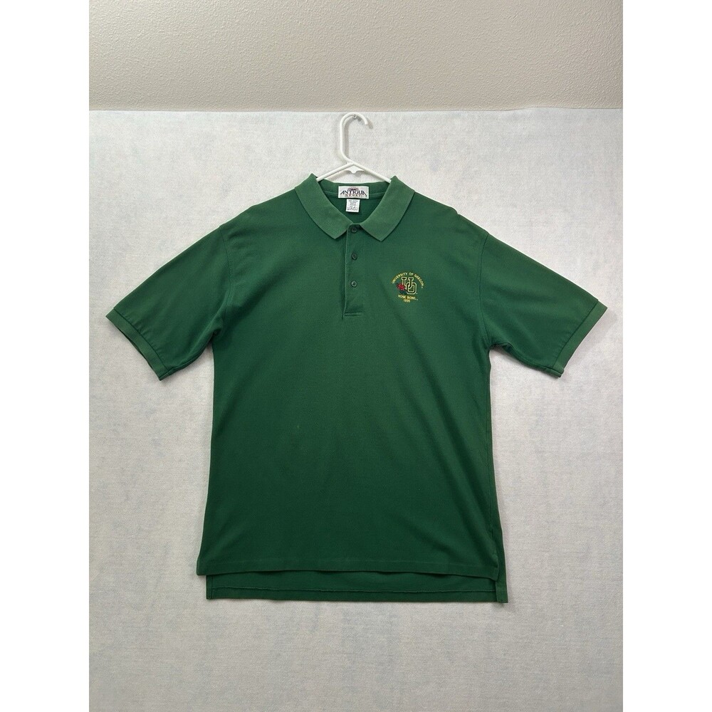 Vintage 1995 Oregon Ducks Rose Bowl Polo Shirt Antigua Mens Large Green 90s Vtg